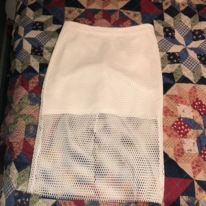 Mesh white skirt